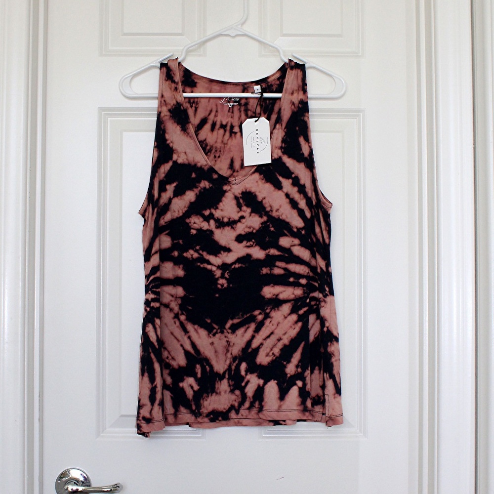 Handmade tie dye J Crew pima cotton tank top by Hue Revival